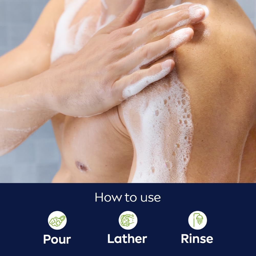 Nivea Мужской гель для душа Pure Impact 500 мл 3-в-1 для тела, лица и волос со свежим ароматом и увлажняющим очищением