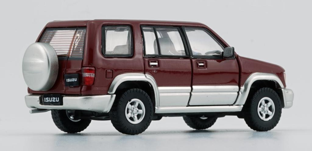 BM CREATIONS 1/64 Scale Isuzu Bighorn 1998-2002 Dark Red RHD Finished Product