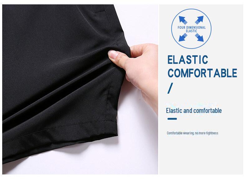 2024 Мужские быстросохнущие эластичные спортивные шорты Ice Silk на лето — свободные повседневные для бега, фитнеса, пляжной одежды