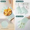 Heat Resistant Silicone Kitchen Gloves Anti-scald Thickened Microwave Oven Baking BBQ Gloves Anti-slip Heat Insulation Mitts