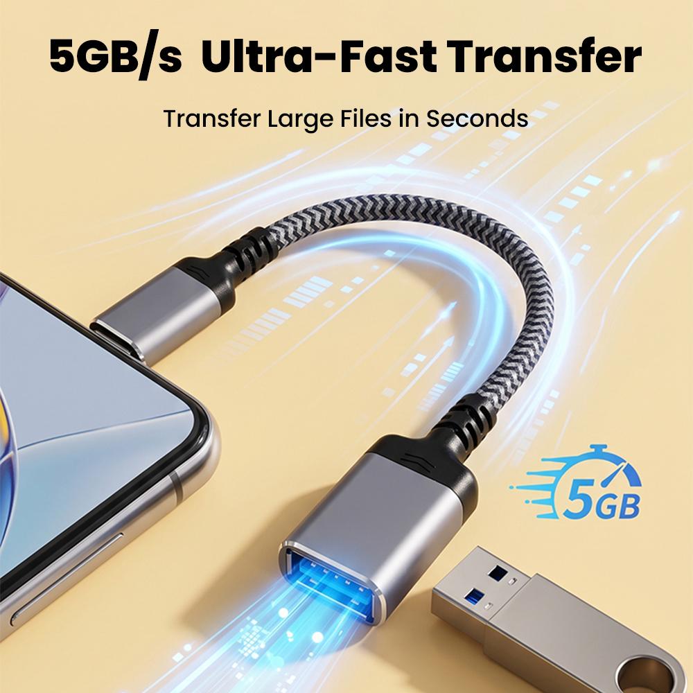 Type-C to USB3.0 OTG Adapter Cable Male to Female Converter for Mobile Phone Tablet USB Flash Drive 3