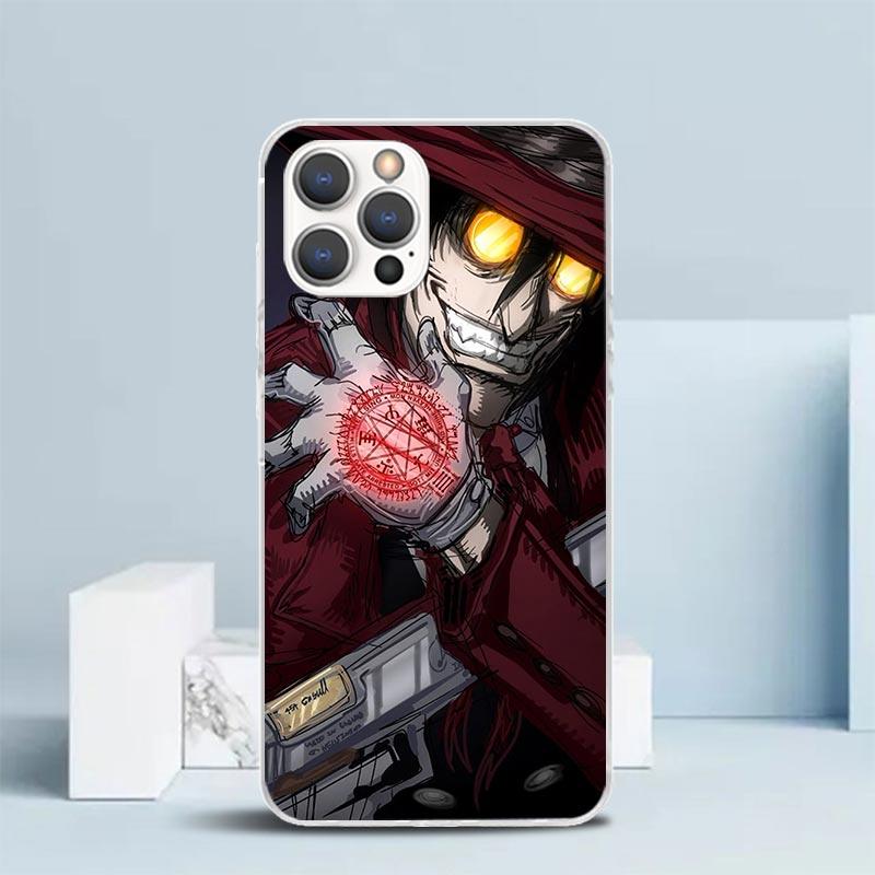 A-Alucard Hellsing Аниме Мягкий Чехол для iPhone 16 17 Air 15 14 Pro Max 16E Чехол для Телефона 13 Mini 12 11 7 SE 8 Рисунок с Принтом Подходит Cas