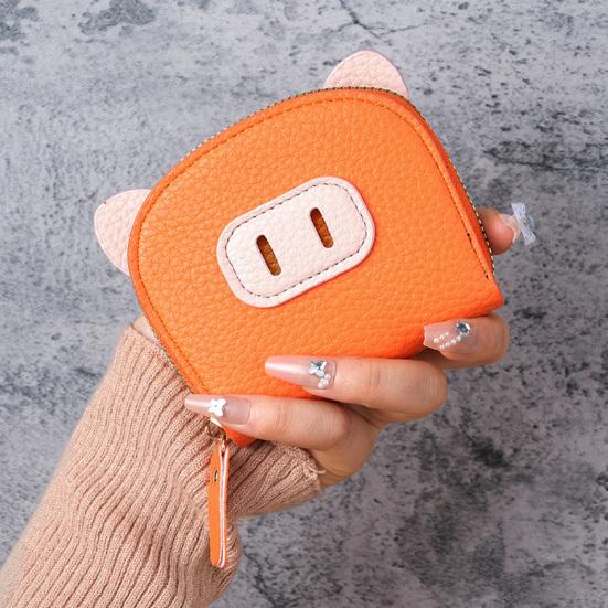 Кошелек для монет Piggy, кошелек на молнии, с множеством отделений для карт, кошелек для монет в стиле аккордеон, держатель для карт для девушек, для путешествий, свиданий, шопинга