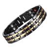 Unisex 18K Gold Plated PVD Black Stainless Steel Bracelet with Link Remover Inch Adjustable [JFUME] Bracelet, Tool, 8.5