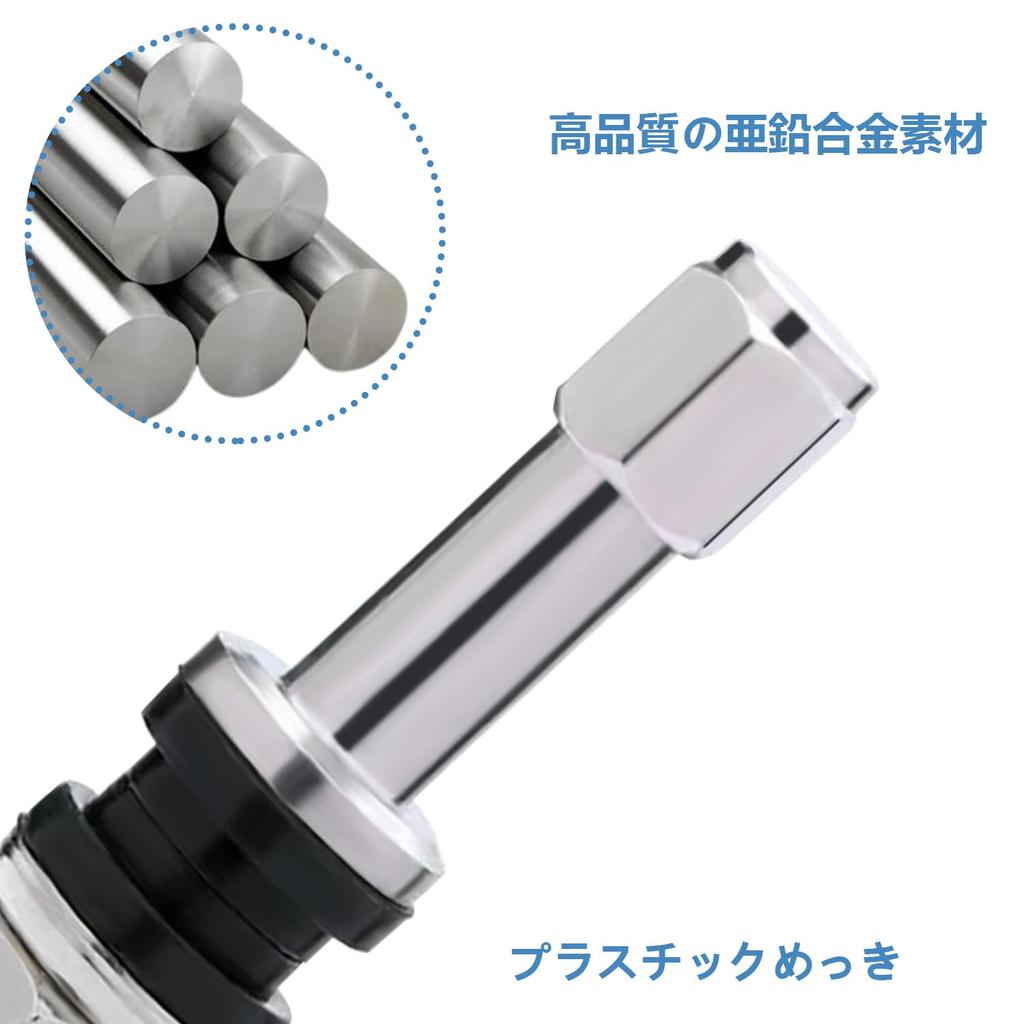 TR48E Short Stem with Dust Cap Clamp-in Valve, Metal Tire Valve, General Purpose, Tubeless