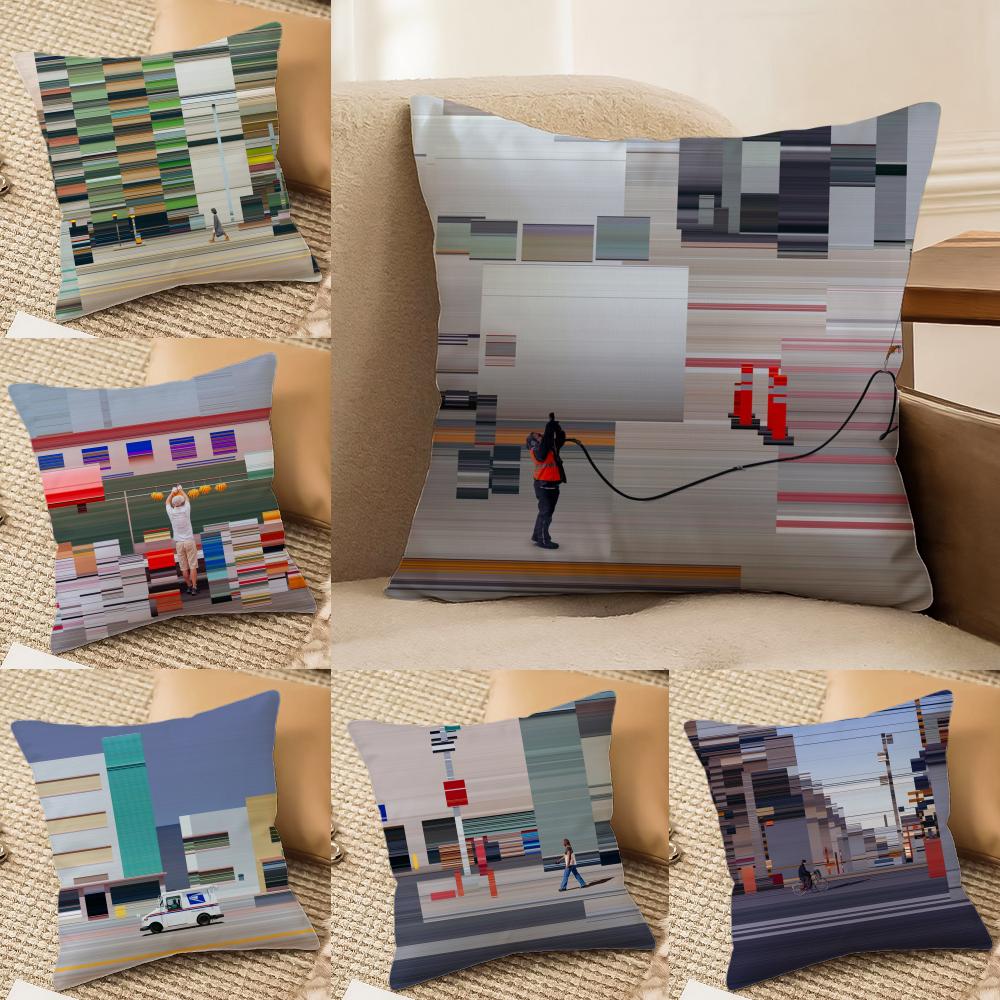 Abstract World Premium Printing Pillow Case Silky Elegant Comfort Sofa Bed Invisible Zipper