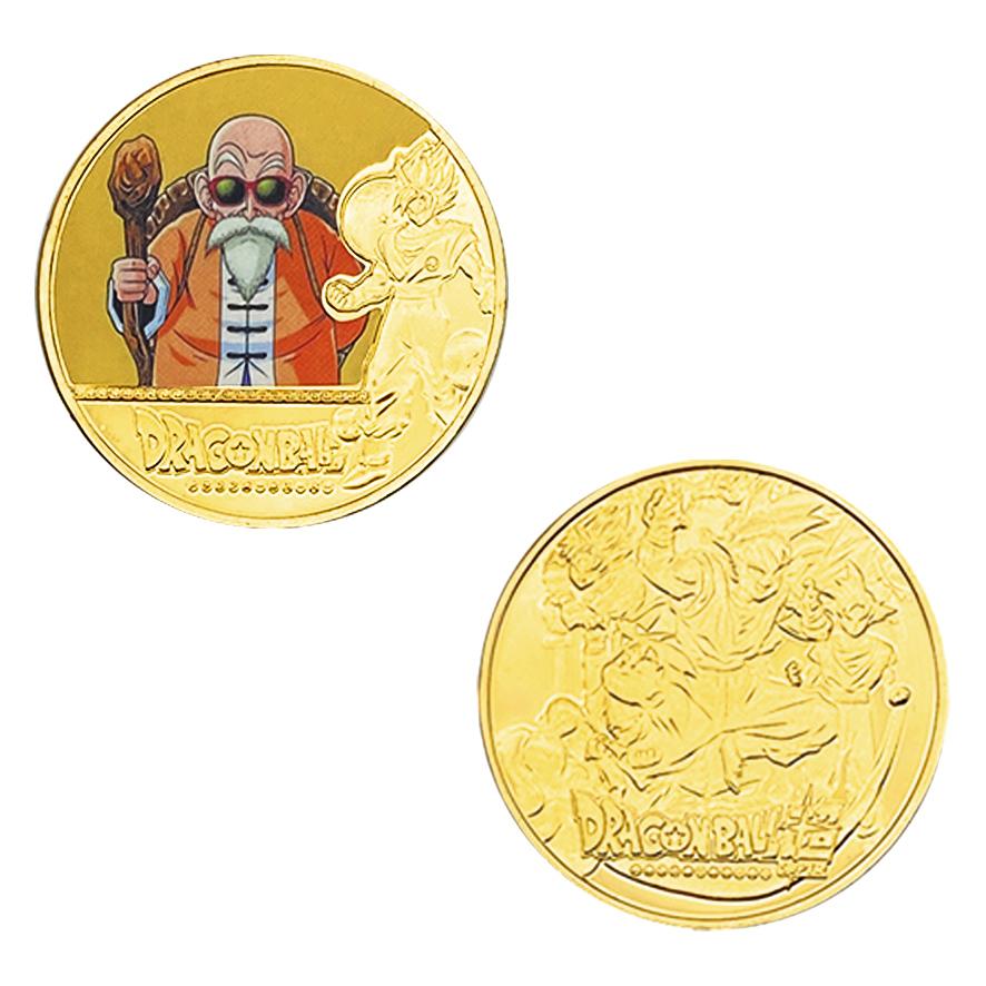 Anime Z Gold Plated Gold Coin Son Goku Vegeta Coins Kids Classic Anime Peripherals Collection Toy Souvenir
