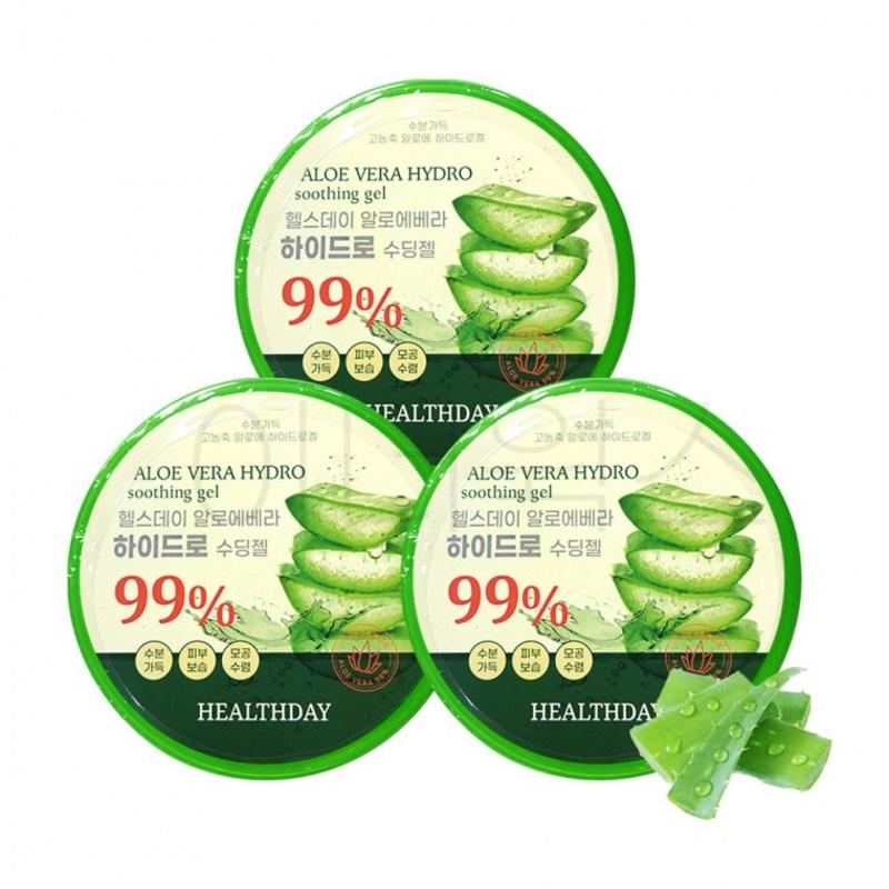 Health Day Алоэ Вера 99% Гидро Успокаивающий Гель 300 г x 3 шт. Набор, 1 мл, 1 г, 1 шт.
