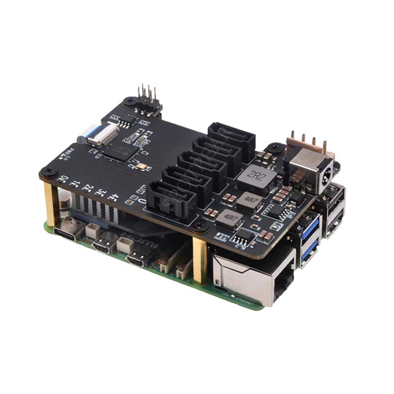 X1009 Raspberry Pi 5 PCIe To 5-Port SATA SATA3.0 (NOT BOOT From SATA)
