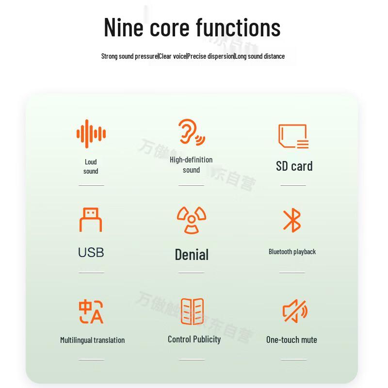 WanAo Multi-functional Emergency & Dispersal Loudspeaker CN plug (adapter included) (CN version)