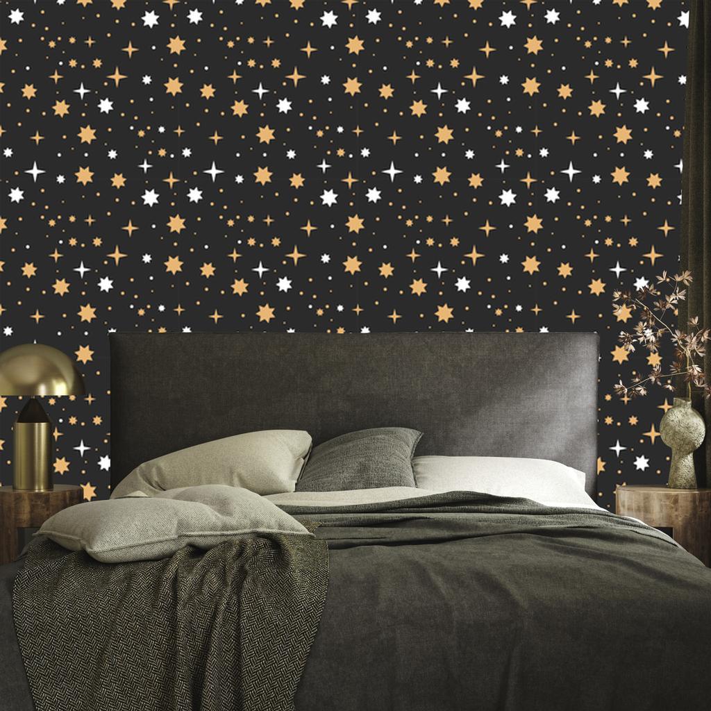 Wallpaper Women and Astrology Graphite, Brown and Ochre 50x1000
