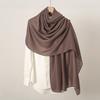 Autumn/Winter Trendy Solid Color Linen Women's Scarf – Southeast Asia Popular Cotton & Linen Feel Long Scarf