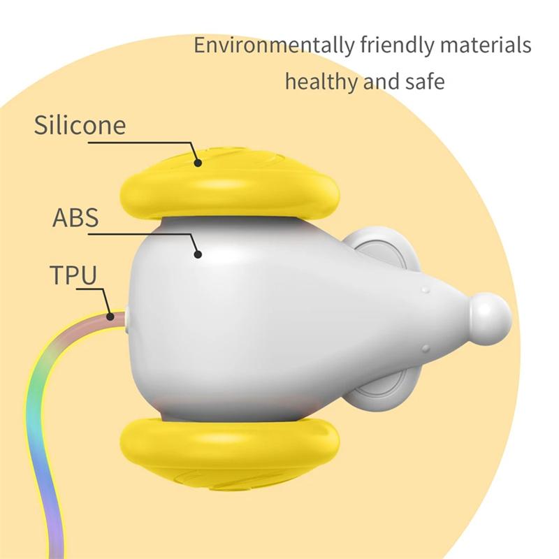 Игрушки для кошек Автоматическая интерактивная умная игрушка для охоты на кошек Мышь Светодиодный мигающий хвост Котенок играет в мяч Электронная крыса Котенок Игрушка для дома