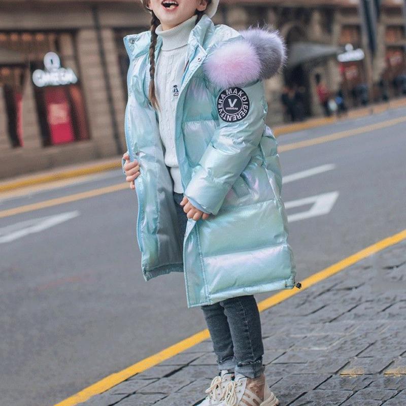 Girl Clothes Warm Winter Down Jacket Children Girls Fur Coat Winter Parka Outerwear 3-14y Kids Boy Sport Jacket