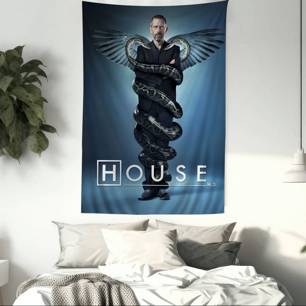 House MD TV Classic Vintage Hippie Wall Hanging Tapestries for Living Room Home Dorm Decor Kawaii Room Decor