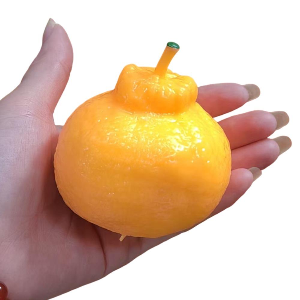 Crunchy Orange Squeeze Toy Moldable TPR Fidget Toy Creative Sensory Stress Ball for Kids Adults