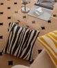 Stylish knit cushion with stylish interior retro zebra removable filler, 40x45cm, decor, cute, natural, Korean-inspired, simple, print, cover, gray.