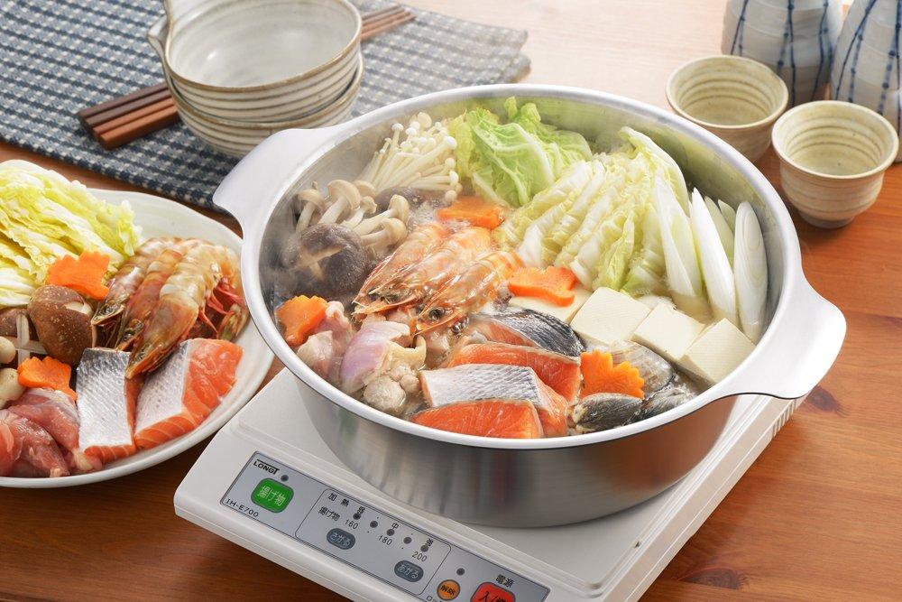 Yoshikawa SJ1678 Luxury Stainless Steel Shabu Pot,