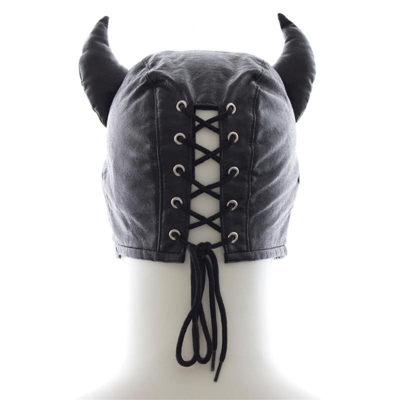 ПУ Капюшон Черная Маска на Голову Ролевая Маска Неизвестность Тайна Флирт Игра