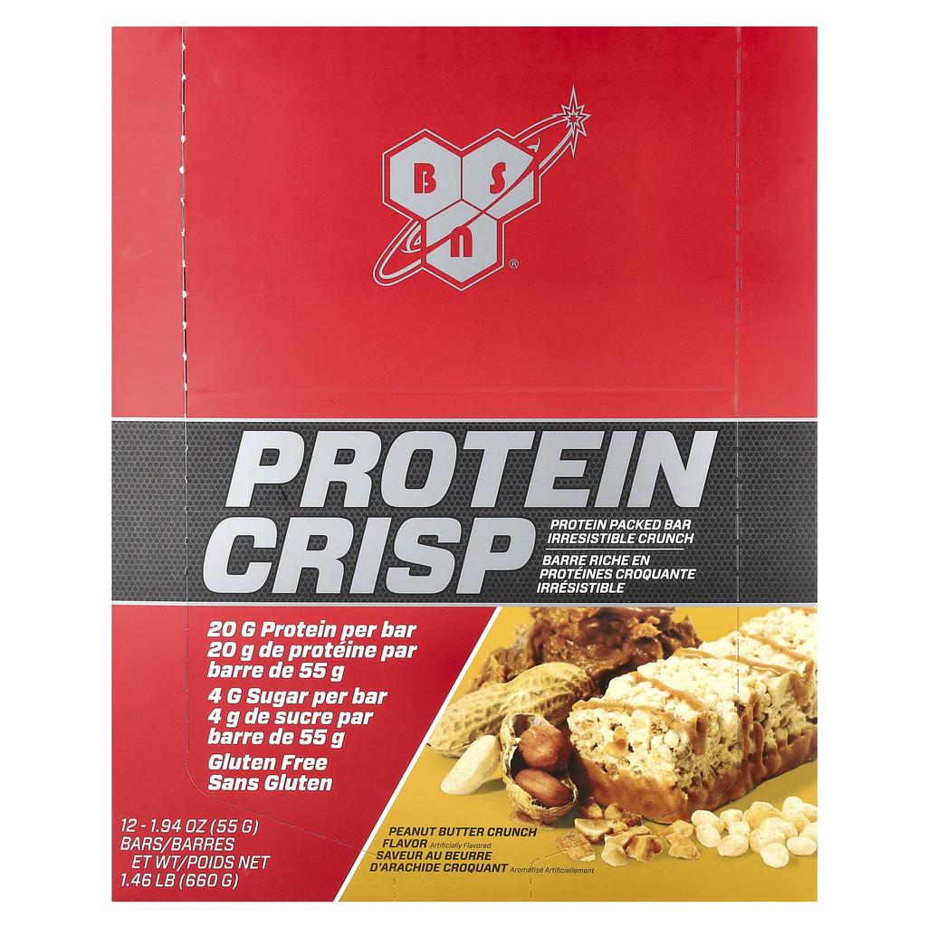 Protein Crisp, Peanut Butter Crunch, 12 Bars, 55G (1.94Oz) Each