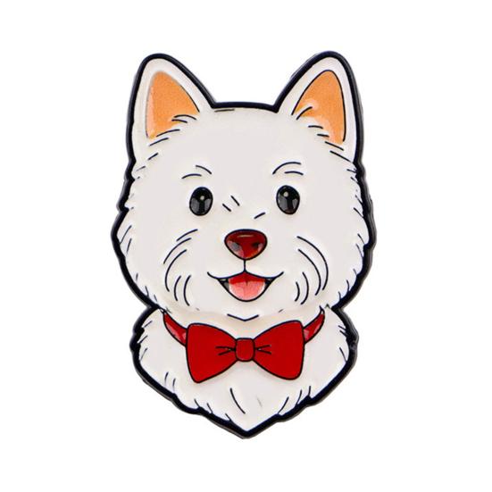 Cute Dog Enamel Pin Funny Puppy Metal Brooch for Women Dog