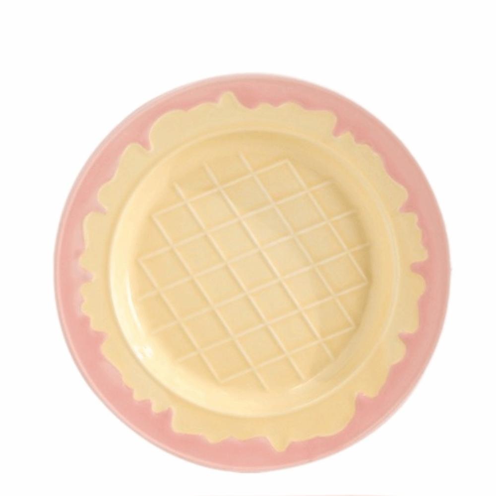 Ice Cream Shaped Ceramic Yogurt Bowl Cream Colored Dining Plate Minimalist Breakfast Plate Cafe