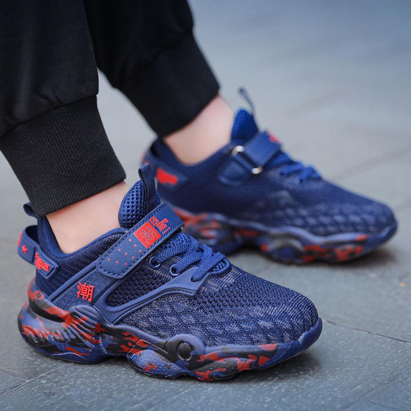 Middle-aged and Older Children Boys Children's Shoes Boys' Sports Shoes Spring and Autumn New Mesh Breathable Primary School Students Casual Shoes