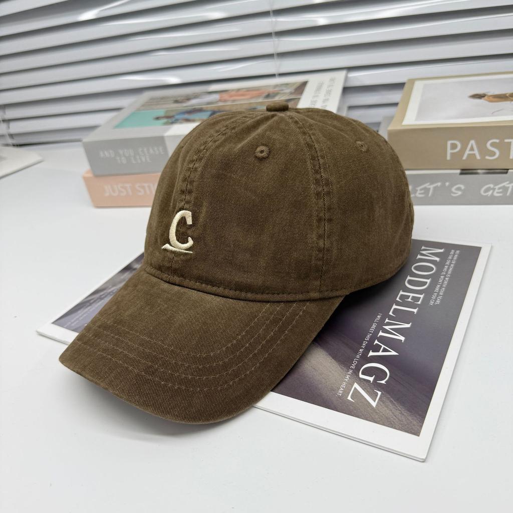 New deep-top baseball cap simple and versatile embroidered letters spring and summer sunshade couple cap children