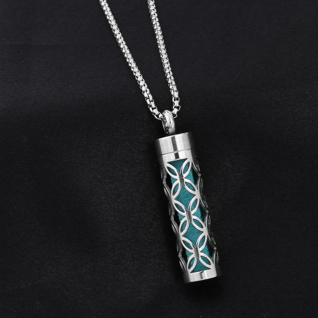 Ожерелье-диффузор для ароматерапии в форме сердца из нержавеющей стали с вращающейся подвеской