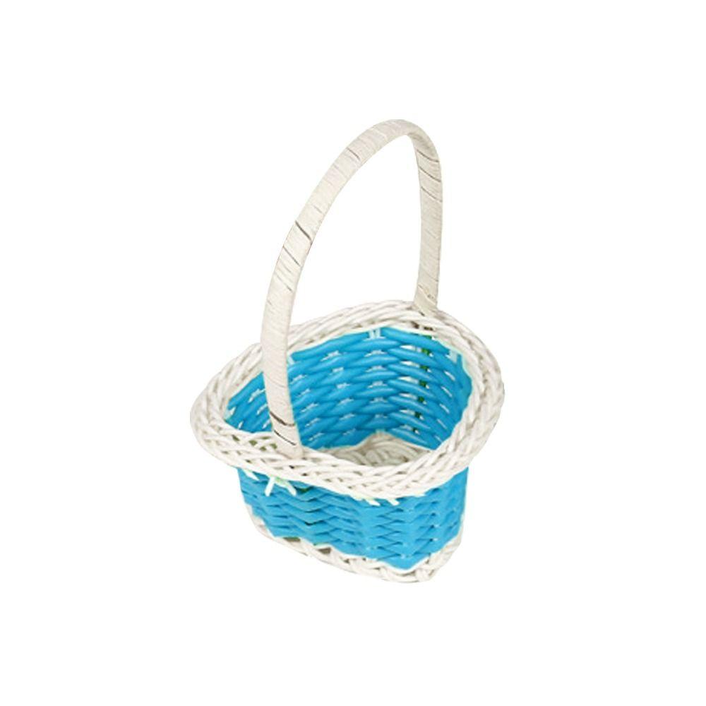 Корзина для хранения цветов из ротанга, круглая/в форме сердца, плетеная корзина для цветов для дома, свадьбы