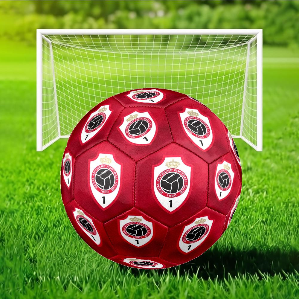 Royal Antwerp Fc Crest Size 5 Soccer Ball, Suitable for Training and Matches, High-Elasticity, Wear-Resistant Material Gift for Fan