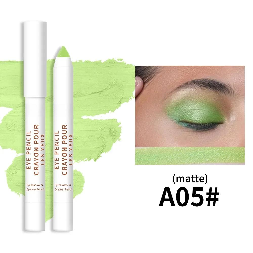 20-цветная цветная подводка для глаз с высокой пигментацией, перламутровый мерцающий металлик, дымчатая подводка для глаз в стиле панк, готика, стойкая