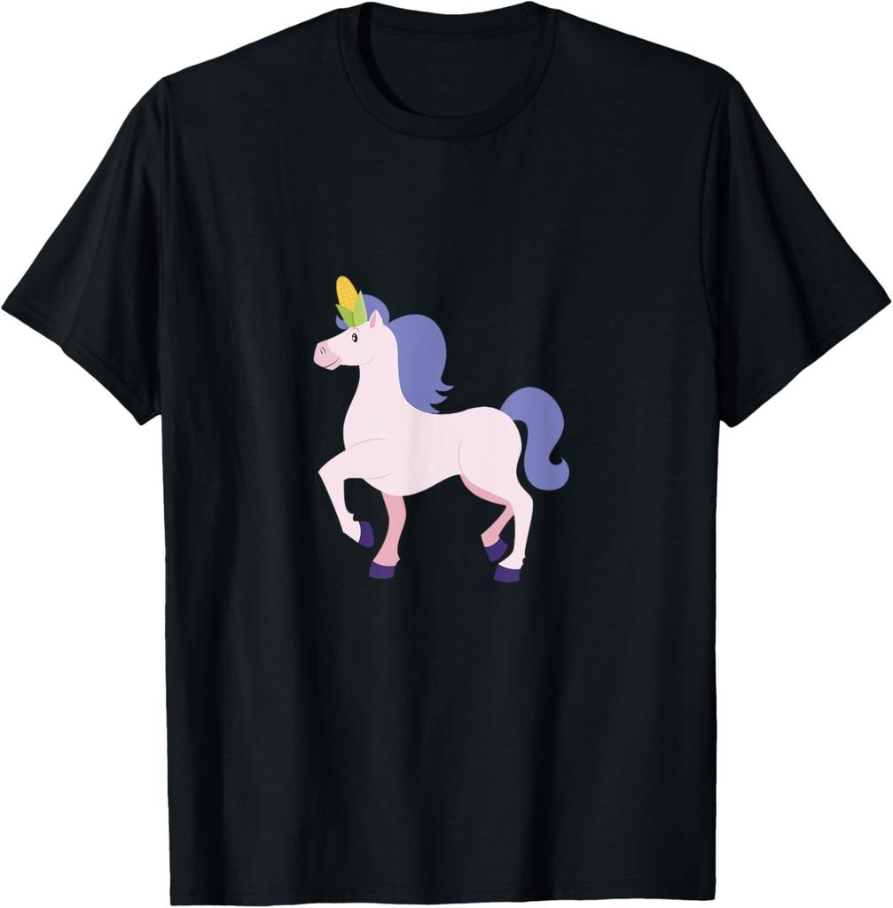 Corn Horn Unicorn T-Shirt Magical Corn Horn Novelty Gift Tee