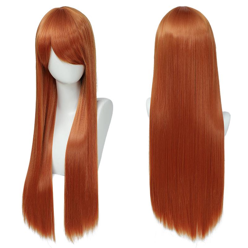 Colorful 80cm Long Straight Cosplay Wig for Anime & Historical Costumes