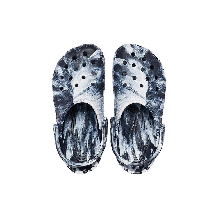 Crocs Пляжные Сандалии Marble Унисекс Черно-Белые 'Black White' 206867-103