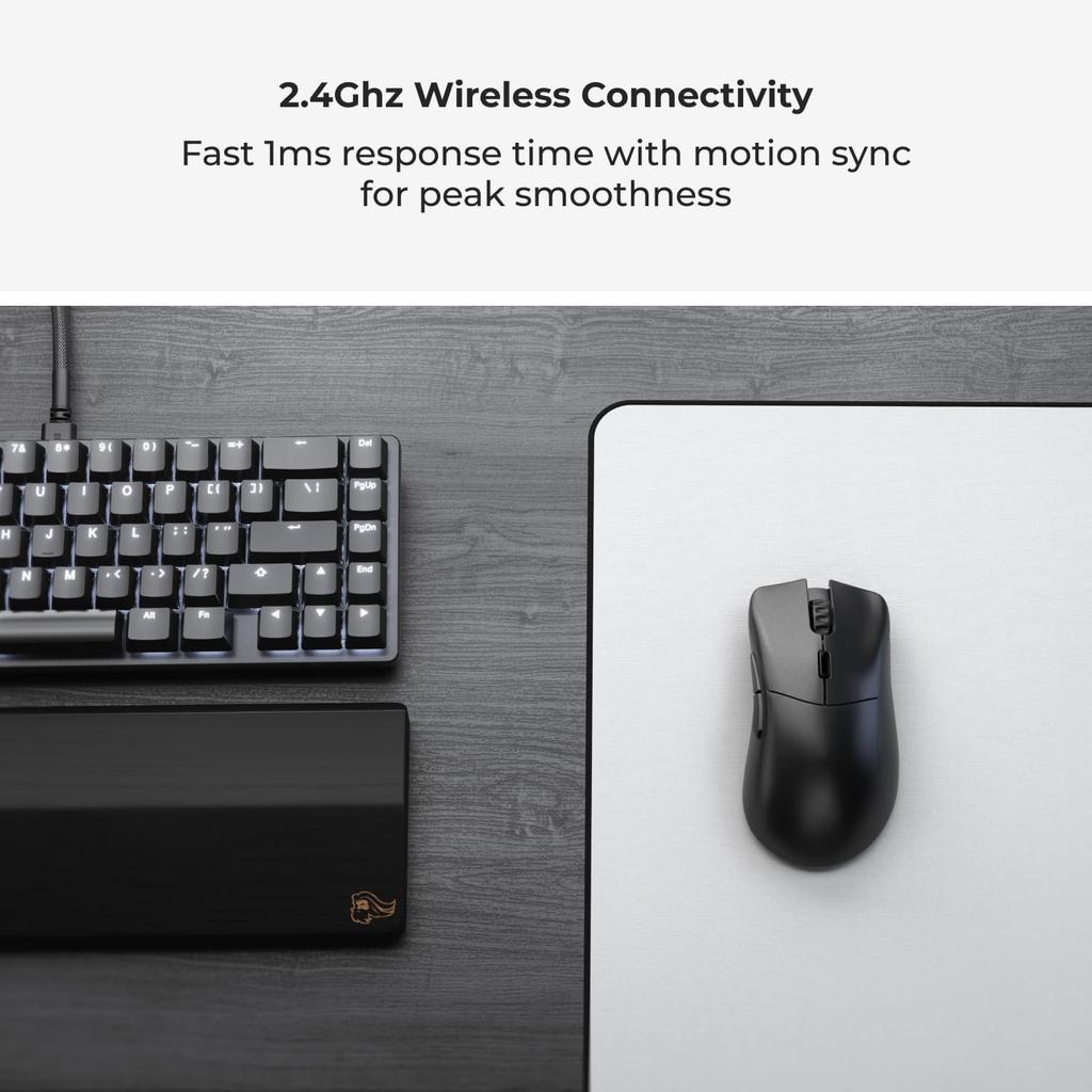 Игровая мышь Glorious MODEL D 2 PRO Беспроводная и проводная, Эргономичная, Черная, Ультралегкая 60 г, Высокопрочная, 2.4G, (GLO-MS-PDWV2-1K-B MS696)