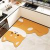 Animal Themed Silicone Diatom Mud Kitchen Rug With Waterproof Durable Design For Cooking And Bathroom