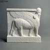 Mythical Creatures Winged Bull Plaster Statue Crafts Desk Decoration Creative Artwork Winged Bull Sculpture Room Aesthetic Decor