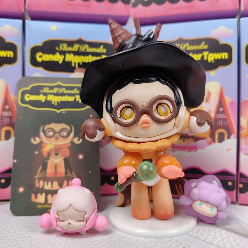 PQPMART bubble code special blind box Skullpanda candy monster town series hand-made ornaments trendy toys