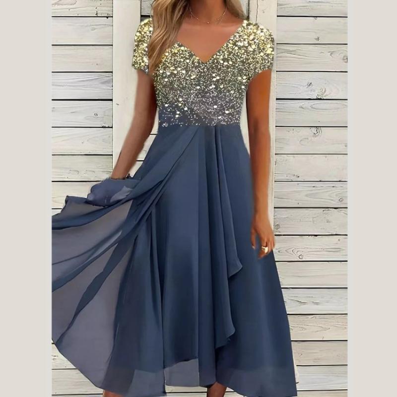 Женские модные летние весенние однотонные повседневные платья с v-образным вырезом и короткими рукавами и высокой талией