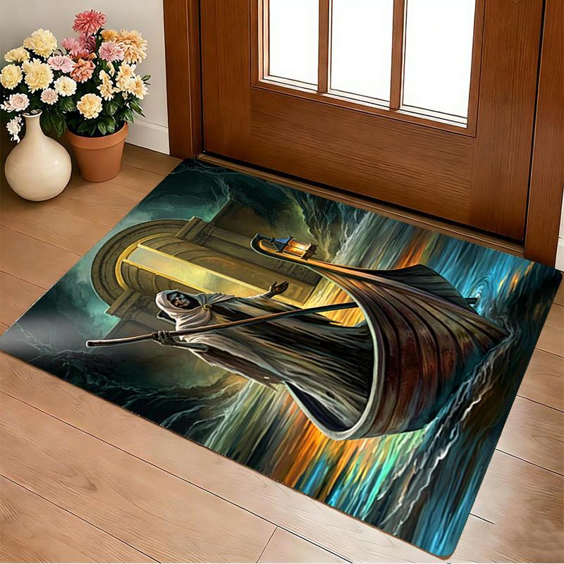Death Boat Living Room Nonslip Area Rug Soft Carpet For Bedroom Game Playroom Sofa Office Home Decor Doormat Christmas Gift