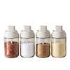 Glass Seasoning Jar with Integrated Spoon, Condiment Pot, Sugar Jar, Spice Bottle, Airtight, Seasoning Storage Container, Kitchen Supplies, Seasoning