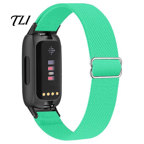 Мягкая нейлоновая петлевая лента Эластичные ремешки для часов для Fitbit Inspire 3, Регулируемый удобный для ежедневного ношения Дышащий плетеный спортивный браслет Замена