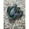 V1 Double‑Strap Steel Wire Half Face Mask, Camo Tactical Protective Mask for CS Airsoft Wargame Training
