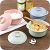 Protection And Safety Lunch Tray Dishes Soup Bowl Lid Dinnerware Pure Natural Wheat Straw Bowls Tools