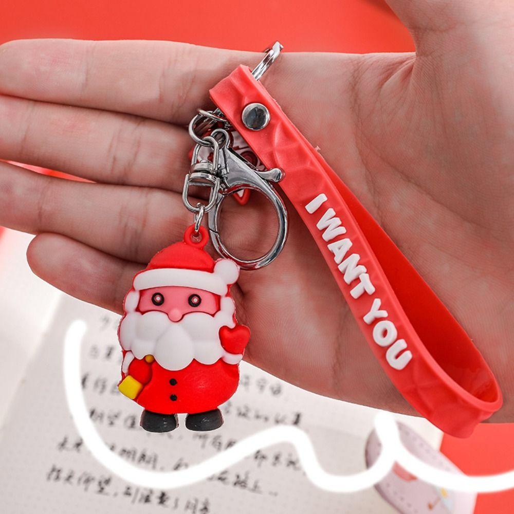Keyring Women Ornament Kids Gift Doll Pendant Car Key Ring Bag Charm Key Chain Christmas Keychain