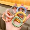 Colorful Telephone Wire Scrunchie Sweet Girl Tied Hair Rubber Band Head Rope Simple Traceless Hair Rope Hair Accessories