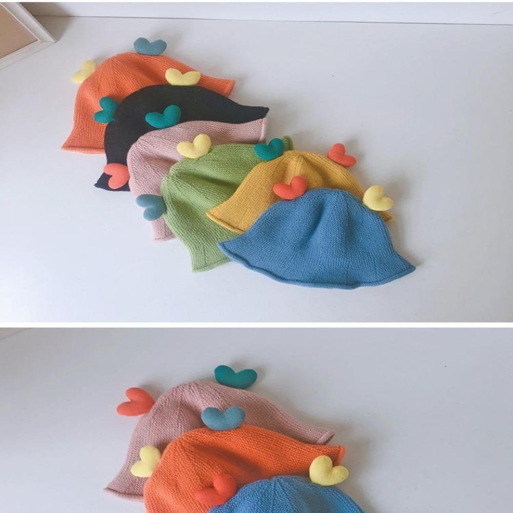 Cute Bucket Hat Warm Baby Children Fisherman Hat Knitted Hat Newborn Cap  Outdoor