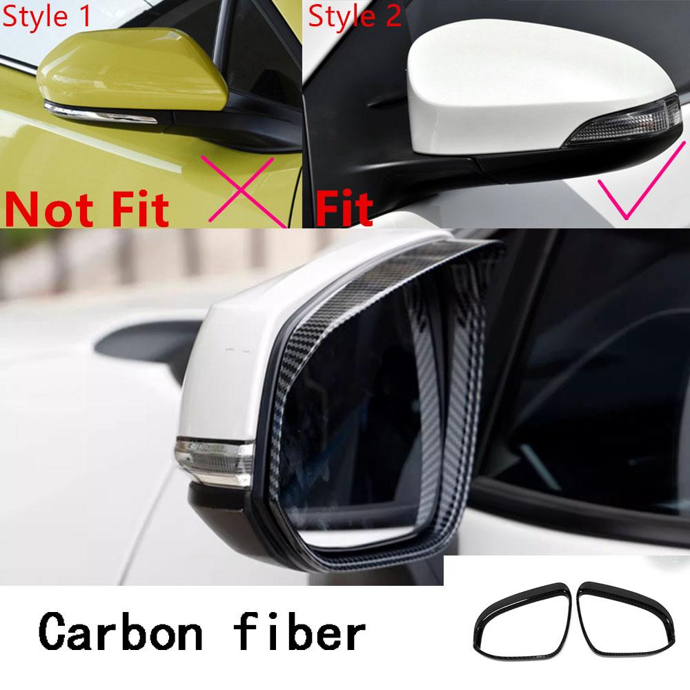 For Toyota C-HR CHR 2017 2018    Car Accessories Side Rearview Mirror Eyebrows Trim Covers Exterior Decoration Parts