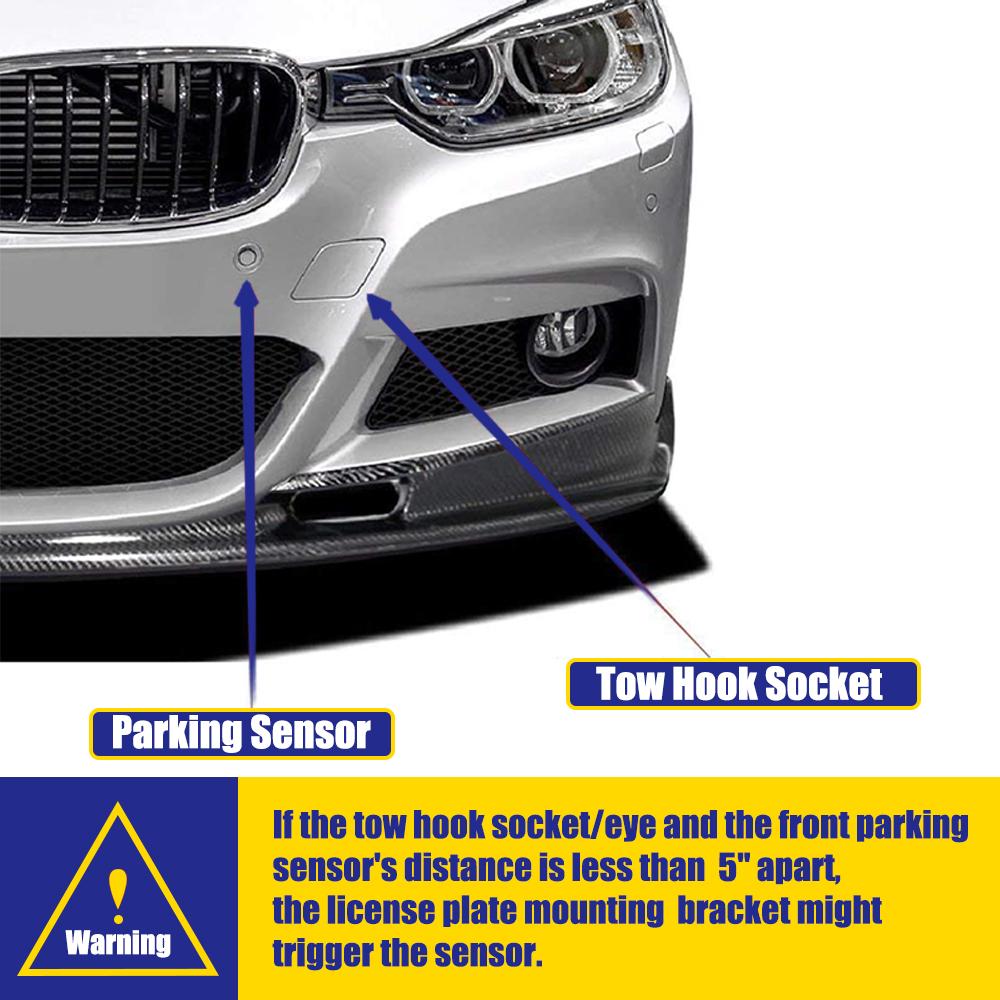 Передний бампер Буксировочный крюк Держатель кронштейна для крепления номерного знака для 06-13 BMW E92 E93 325i E70 X5 и 01-15 Mini Cooper R50 R52 R53